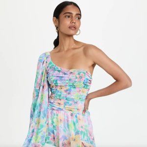 For Love and Lemons Blair One Shoulder Maxi Dress- Size XXS/XS